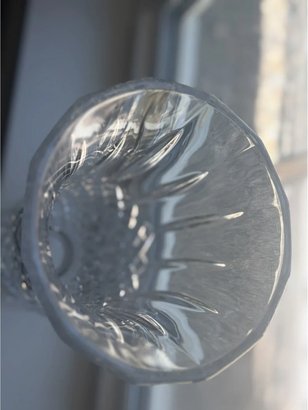 ROYAL CRYSTAL ROCK Opera Collection 24% Lead Crystal Flower Vase Made In Italy